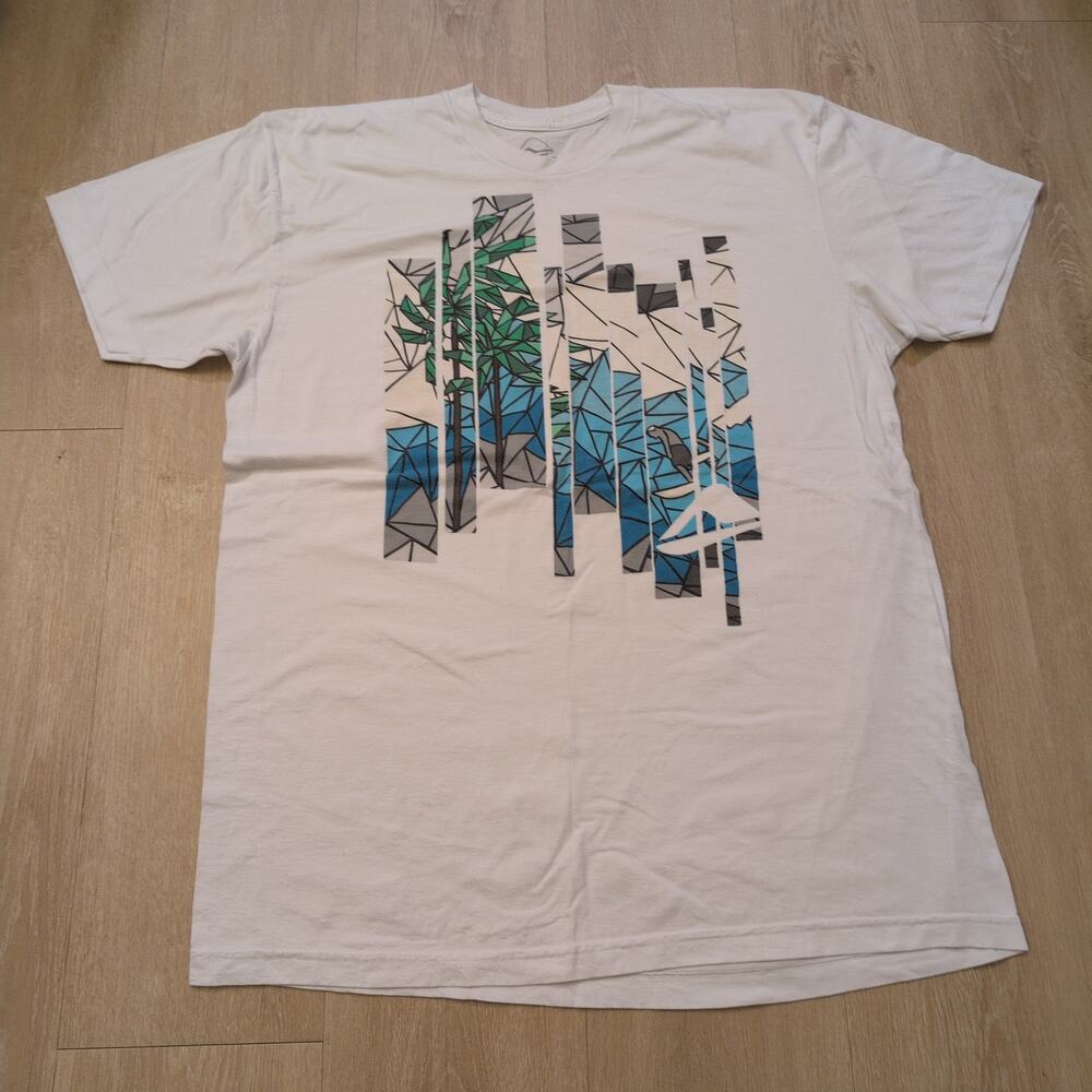 Y2K‎ Reef Surfer Men XL Slim Fit Shirt Ocean Pacific Art Beach Hawaii Skater Sea